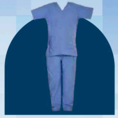 FEMALE SCRUB SUIT FAUX WRAP