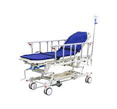 Stretcher trolley backrest
